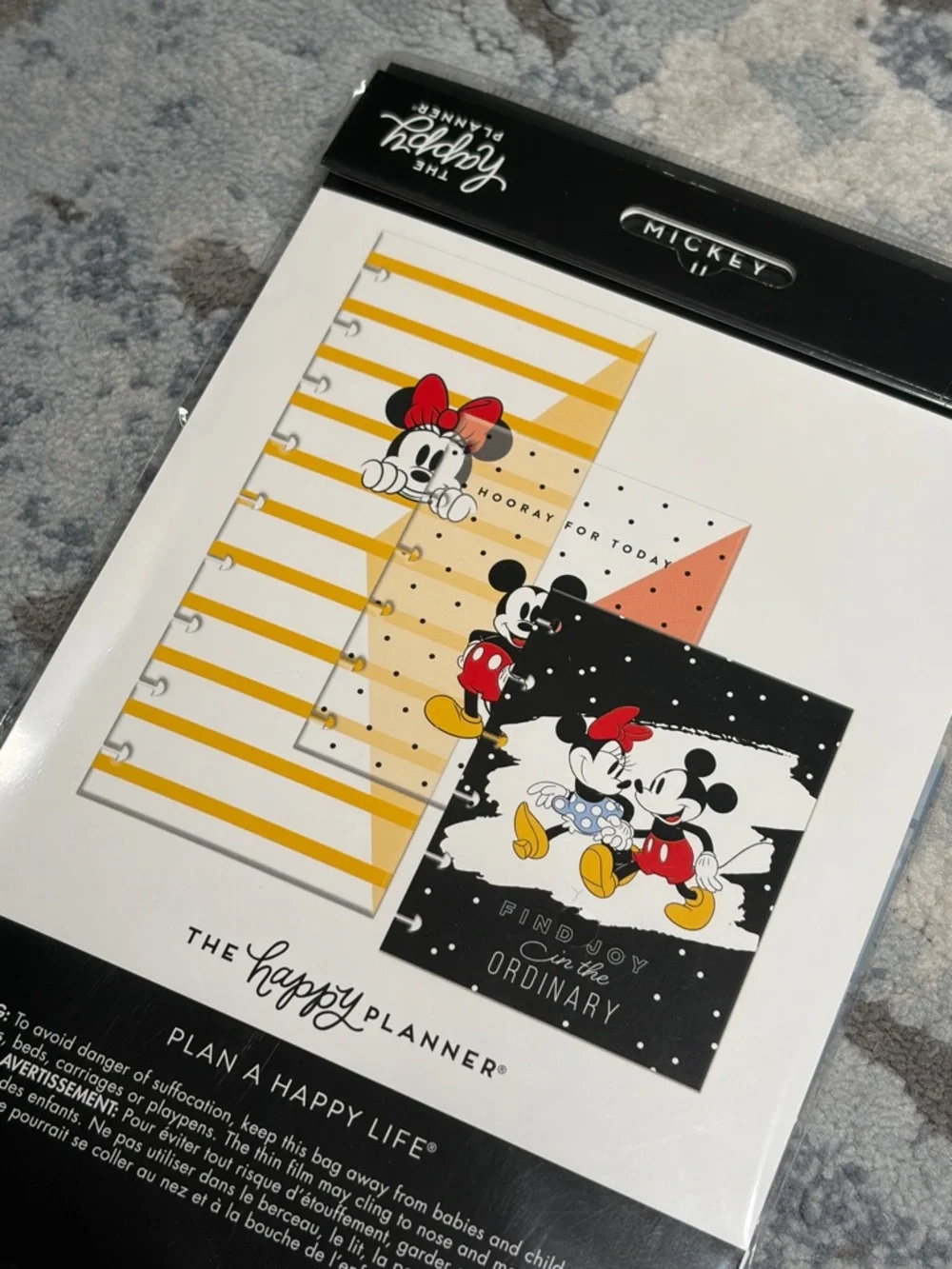 ❤️$8 NWT Disney X Happy Planner Mickey Mouse & Minnie Mouse Snap In Envelopes